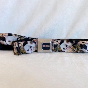 Cute Cat Black Belt Seatbelt Buckle